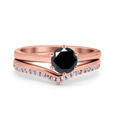 Wedding Engagement Band Piece Ring Round Simulated CZ 925 Sterling Silver