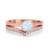 Wedding Engagement Band Piece Ring Round Simulated CZ 925 Sterling Silver