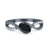 Oval Engagement Ring Simulated Cubic Zirconia 925 Sterling Silver