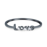 Love Band Ring Round Eternity Simulated Cubic Zirconia 925 Sterling Silver