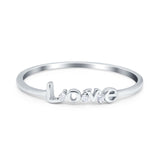 Love Band Ring Round Eternity Simulated Cubic Zirconia 925 Sterling Silver