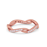 Twisted Eternity Wedding Ring 925 Sterling Silver