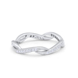Twisted Eternity Wedding Ring 925 Sterling Silver