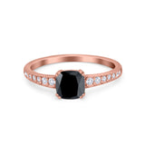 Cushion Cut Bridal Wedding Ring Simulated Cubic Zirconia 925 Sterling Silver