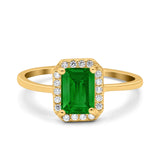 Halo Radiant Cut Wedding Engagement Ring Round Simulated Cubic Zirconia 925 Sterling Silver