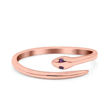 Snake Ring Oxidized Band Solid 925 Sterling Silver Thumb Ring (6mm)
