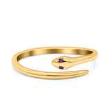 Snake Ring Oxidized Band Solid 925 Sterling Silver Thumb Ring (6mm)