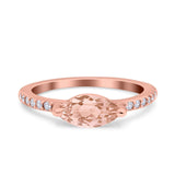 Art Deco Wedding Ring Marquise Simulated Cubic Zirconia 925 Sterling Silver