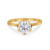 Simulated Ruby Accent Cubic Zirconia Wedding Bridal Ring 925 Sterling Silver