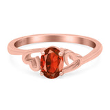 Art Deco Oval Wedding Engagement Bridal Ring Simulated Cubic Zirconia 925 Sterling Silver