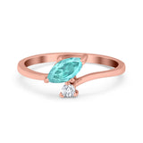Fashion Ring Marquise Simulated Cubic Zirconia 925 Sterling Silver