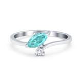 Fashion Ring Marquise Simulated Cubic Zirconia 925 Sterling Silver