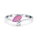 Fashion Ring Marquise Simulated Cubic Zirconia 925 Sterling Silver