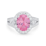 Art Deco Engagement Bridal Ring Simulated Cubic Zirconia 925 Sterling Silver