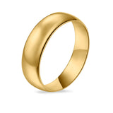 Sterling Silver Wedding Band Ring Round 925 Sterling Silver (6MM)