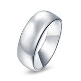 Sterling Silver Wedding Band Ring Round 925 Sterling Silver (9MM)