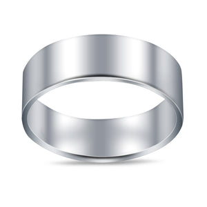 Sterling Silver Wedding Bands Ring Round 925 Sterling Silver (6MM)