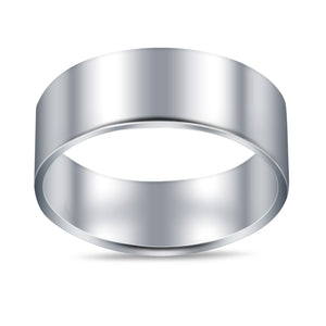 Sterling Silver Wedding Bands Round 925 Sterling Silver (7MM)