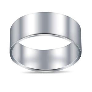 Sterling Silver Wedding Bands Ring Round 925 Sterling Silver (8MM)