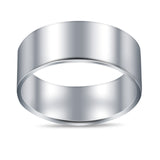 Sterling Silver Wedding Bands Ring Round 925 Sterling Silver (8MM)