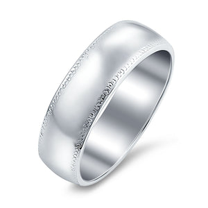 Sterling Silver Round Wedding Band 925 Sterling Silver (6mm)