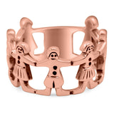 Children Oxidized Band Solid 925 Sterling Silver (11mm)