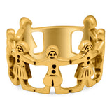 Children Oxidized Band Solid 925 Sterling Silver (11mm)