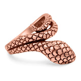 Snake Ring Oxidized Band Solid 925 Sterling Silver Thumb Ring (21mm)