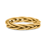 Celtic Weave Wire Rope Style Ring Oxidized Band Solid 925 Sterling Silver Thumb Ring (3.5mm)
