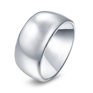 Sterling Silver Wedding Bands Ring Round 925 Sterling Silver (15MM)