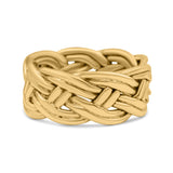 Rope Celtic Woven Knot Infinity Braided Style New Design Oxidized Band 925 Sterling Silver Thumb Ring 8mm(0.31)