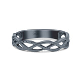 Celtic Band Braided New Trending Design Oxidized Solid 925 Sterling Silver Thumb Ring 4mm(0.15)