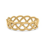 Celtic Braided Band Infinity Knot Ring Solid 925 Sterling Silver Thumb Ring (7mm)