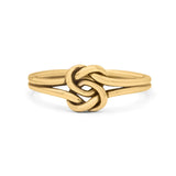 Intertwined Celtic Infinity Knot Heart Ring Oxidized Band Solid 925 Sterling Silver Thumb Ring 7mm