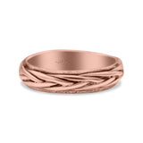 Thin Braided Band Chain Wire Style Ring Oxidized Band Solid 925 Sterling Silver Thumb Ring (4mm)