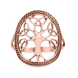 Generations New Design Celtic Tree Of Life Trending Oxidized Band Solid 925 Sterling Silver Thumb Ring 19mm