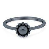 Bali Ring Oxidized Band Solid 925 Sterling Silver Thumb Ring (7mm)