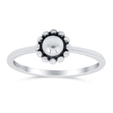 Bali Ring Oxidized Band Solid 925 Sterling Silver Thumb Ring (7mm)