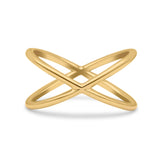 Infinity Plain X Crisscross Ring Band Solid 925 Sterling Silver (9mm)