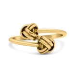 Bold Open Knot Stackable Modern Thich Oxidized Band Solid 925 Sterling Silver Thumb Ring 8mm