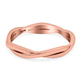 Braid Ring Oxidized Band Solid 925 Sterling Silver Thumb Ring (3mm)