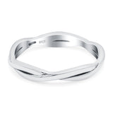 Braid Ring Oxidized Band Solid 925 Sterling Silver Thumb Ring (3mm)