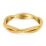 Braid Ring Oxidized Band Solid 925 Sterling Silver Thumb Ring (3mm)