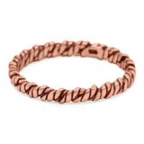 Thin Knot Ring Oxidized Band Solid 925 Sterling Silver Thumb Ring (2mm)