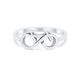 Cute Petite Dainty Bicycle Plain Band Thumb Ring 925 Sterling Silver