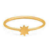 Star Ring Oxidized Band Solid 925 Sterling Silver Thumb Ring (4mm)