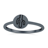 Cactus Ring Oxidized Band Solid 925 Sterling Silver Thumb Ring (7mm)