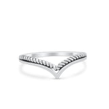 Midi Thumb Ring V Band Chevron Plain Heart Cable 925 Sterling Silver