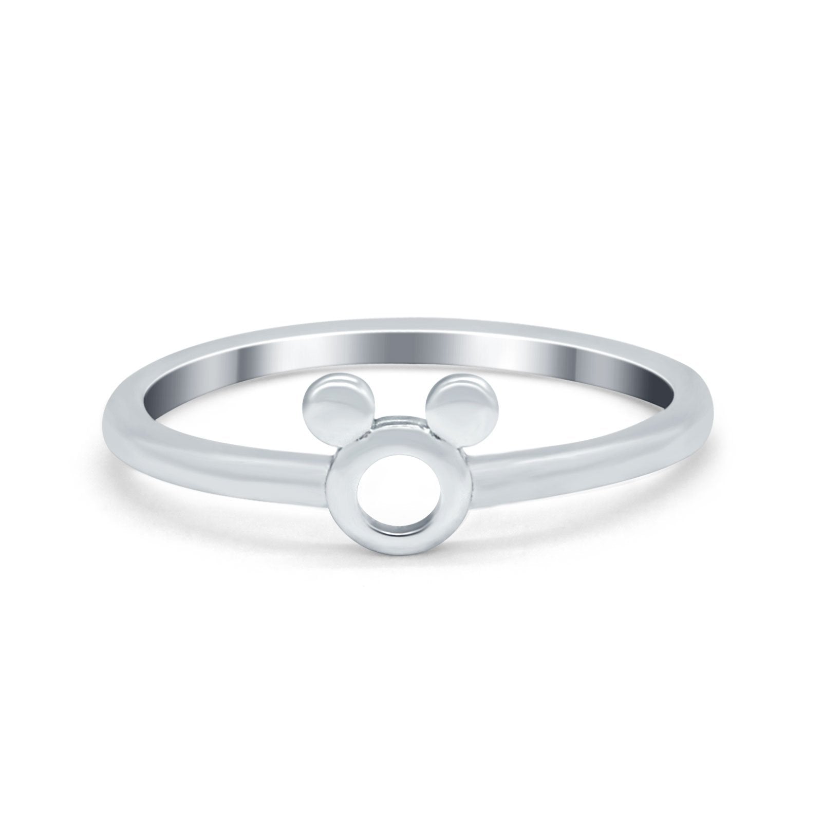 Petite Dainty Plain Rings Band Round 925 Sterling Silver