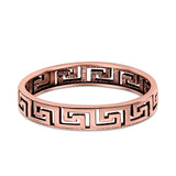 Aztec Ring Oxidized Band Solid 925 Sterling Silver Thumb Ring (4mm)
